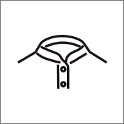 前開き バンドカラー