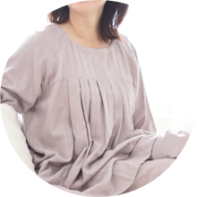 かぶり 胸元切替タック