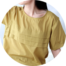 かぶり 3段タック