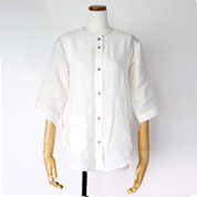 前開き　襟なし