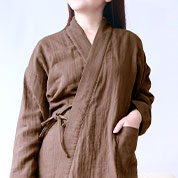 3重ガーゼレディース作務衣