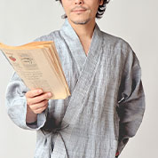 近江ちぢみ麻メンズ作務衣