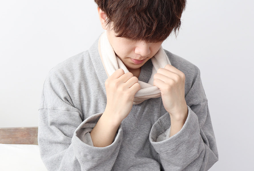 履き口ゴム無しで締め付け感なしで着脱もラクチン♪パジャマの上から履いても足の血流を妨げにくい！