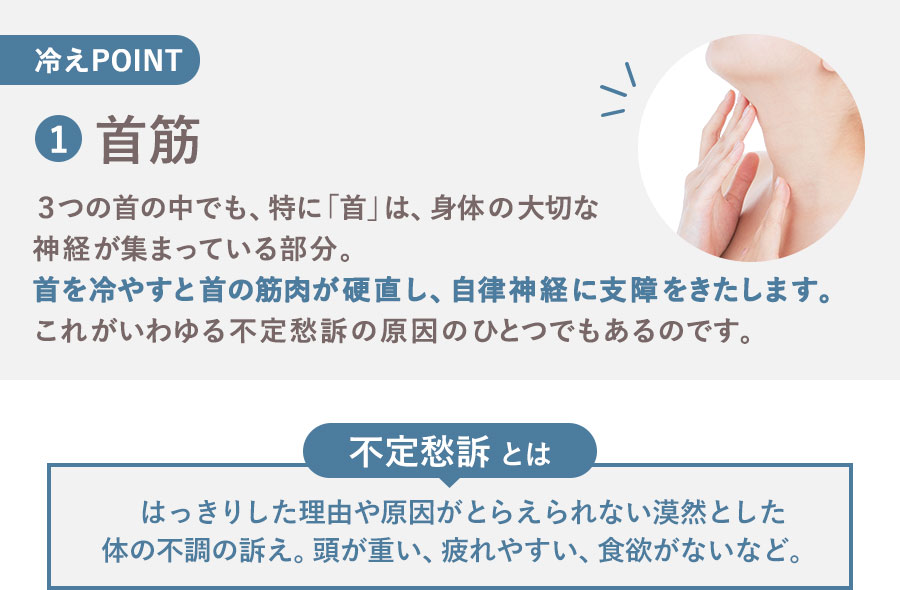 首筋が特に大切です