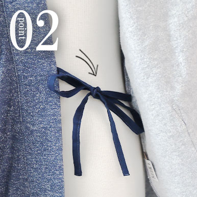 ちらりと覗くおしゃれなテープのワンポイント（全色同色）