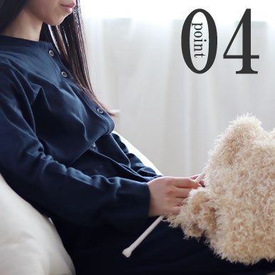 動きやすいゆとりのあるサイズ感