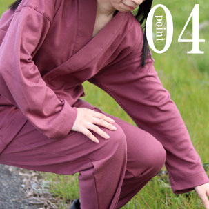 動きやすいゆとりのあるサイズ感