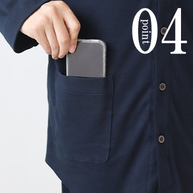 公共の場所にも安心な前立て（社会の窓）つき