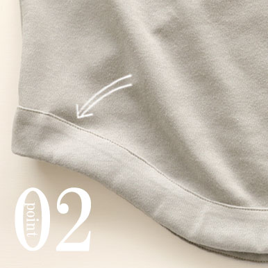 内紐で身幅のサイズ感を調節してください