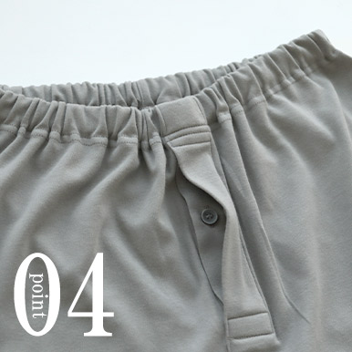 公共の場所にも安心な前立て（社会の窓）つき