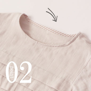 3重ガーゼワンピースのデザイン2