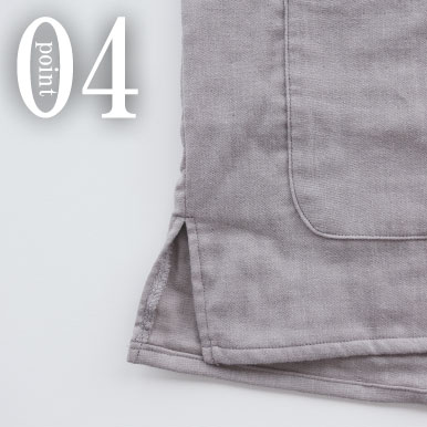 3重ガーゼ作務衣下着のデザイン4