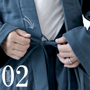 3重ガーゼ作務衣のデザイン2