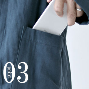 3重ガーゼ作務衣のデザイン3