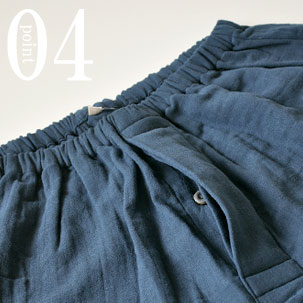 3重ガーゼ作務衣のデザイン4