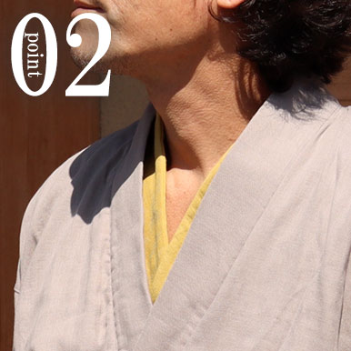 3重ガーゼ作務衣下着のデザイン2