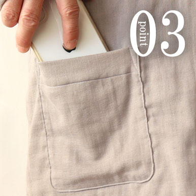 3重ガーゼ作務衣下着のデザイン3