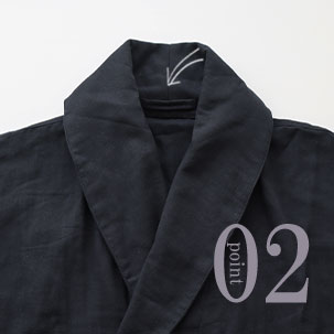 3重ガーゼメンズバスローブのデザイン2