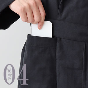 3重ガーゼメンズバスローブのデザイン4