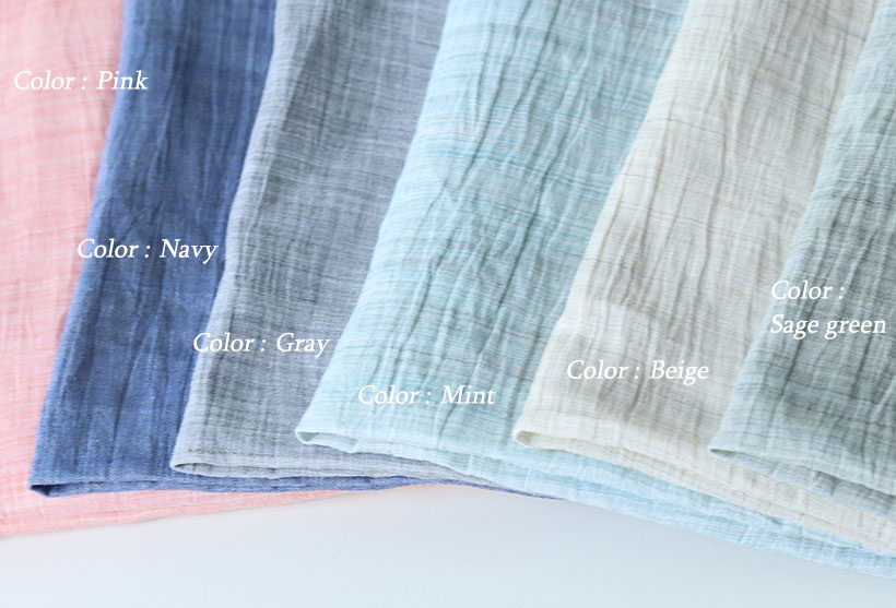 カラーバリエーション。爽やかで明るい6色