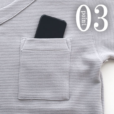 コットンワッフルニットパジャマのデザイン3