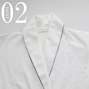 コットンワッフルニットメンズバスローブのデザイン2