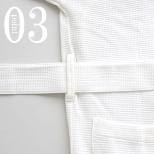 コットンワッフルニットメンズバスローブのデザイン3