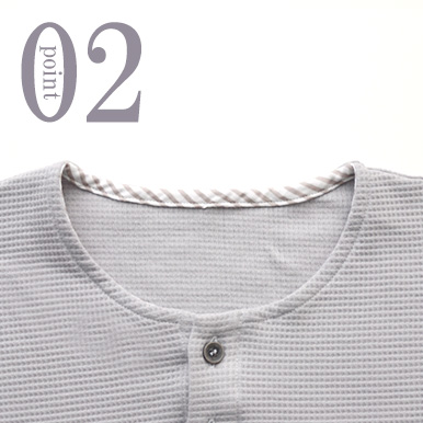 コットンワッフルニットパジャマのデザイン2