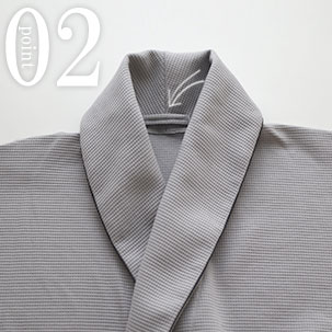 コットンワッフルニットメンズバスローブのデザイン2