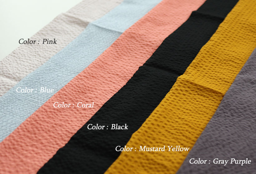 カラーバリエーション。カジュアルな5色