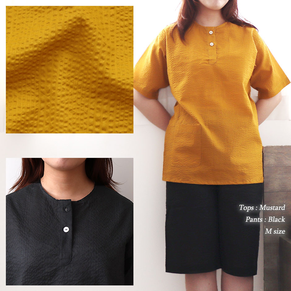 おしゃれなヘンリーネック