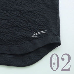 すそのボリュームあるアール部分