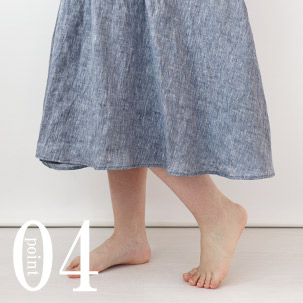 膝が隠れるくらいの着丈