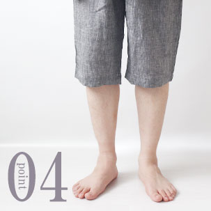 涼しく動きやすい半ズボン(短パン）タイプ