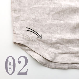 すそのボリュームあるアール部分がおしゃれ度アップ！部屋着としても