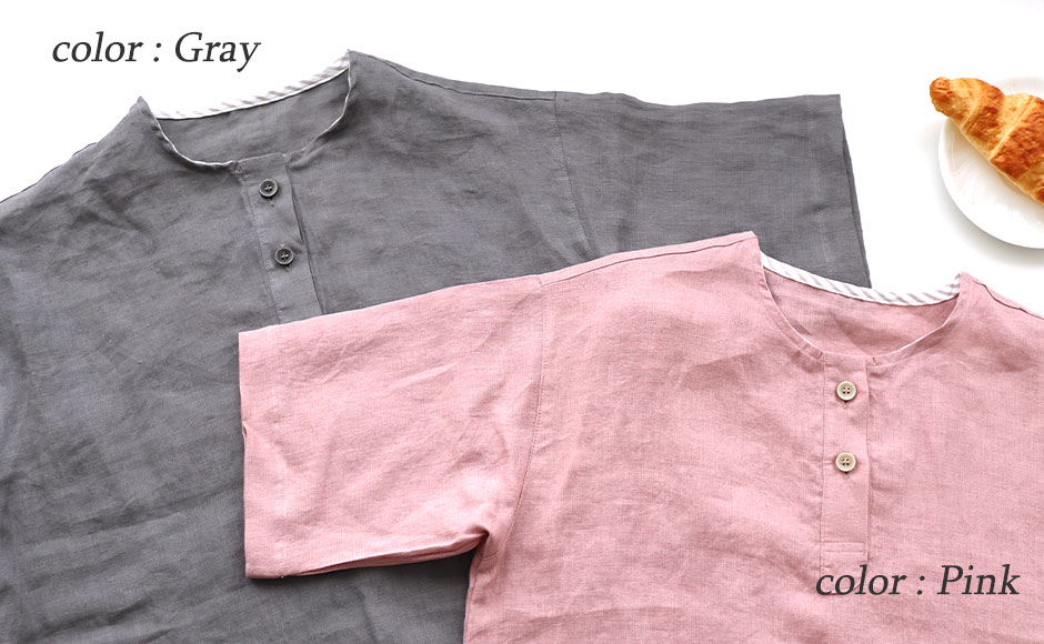 おしゃれなヘンリーネック