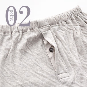 公共の場所にも安心な前立て(社会の窓)つき