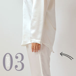 川俣シルクサテンパジャマのデザイン3