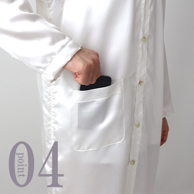 川俣シルクサテンワンピースのデザイン4