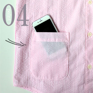 スマホも入るポケットつき