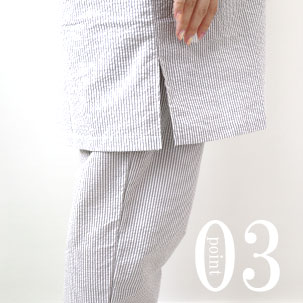 スリット13cm入ってチュニック丈でも動きやすい