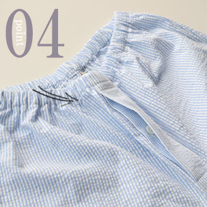 公共の場所にも安心な前立て