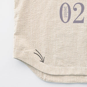 すそのボリュームあるアール部分