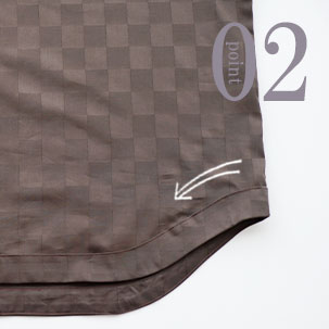 すそのボリュームあるアール部分がおしゃれ度アップ！部屋着としても