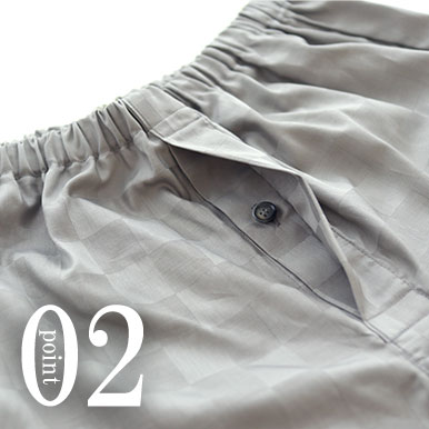 公共の場所にも安心な前立て (社会の窓)つき