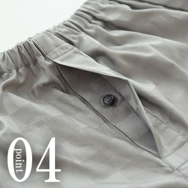 公共の場所にも安心な前立て（社会の窓）つき