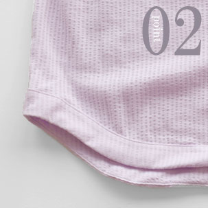 すそのボリュームあるアール部分がおしゃれ度アップ！ルームウェアとしても