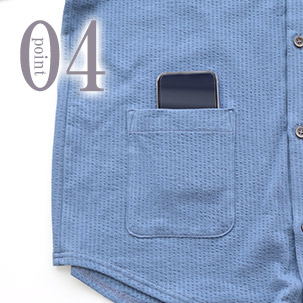 スマホも入るポケット付き