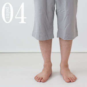 涼しく動きやすい半ズボン(短パン）タイプ