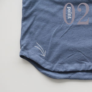 すそのボリュームあるアール部分がおしゃれ度アップ！ルームウェアとしても